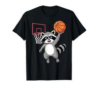 Raccoon Playing Sports Wild Animal Raccoon Basketball Camiseta