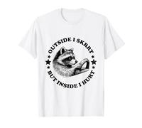 Raccoon por fuera es una falda, pero por dentro me duele Humor divertido Camiseta