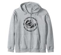 Raccoon por fuera es una falda, pero por dentro me duele Humor divertido Sudadera con Capucha