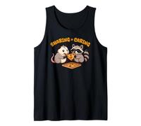 Raccoon Sharing is Caring Zarigüeya Pizza Niños Niñas Niños Camiseta sin Mangas