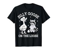 Raccoon Silly Goose Western Cowboy Rodeo Vibes Camiseta