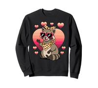 Raccoon Sunglasses Valentines Day Sudadera