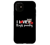 Raccoon Trash Panda Love Heart para niñas y mujeres Carcasa para iPhone 11