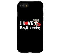 Raccoon Trash Panda Love Heart para niñas y mujeres Carcasa para iPhone SE (2020) / 7 / 8