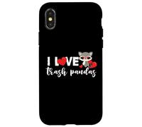 Raccoon Trash Panda Love Heart para niñas y mujeres Carcasa para iPhone X/XS