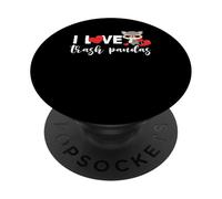 Raccoon Trash Panda Love Heart para niñas y mujeres PopSockets PopGrip Adhesivo