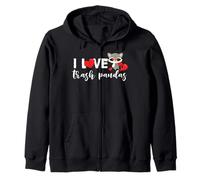 Raccoon Trash Panda Love Heart para niñas y mujeres Sudadera con Capucha
