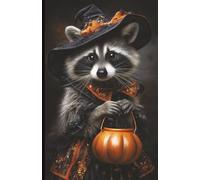 Raccoon Trick or Treat Halloween Dot Grid Journal: A Spooky Cute Dot Grid Notebook for Halloween Fans, Students, and Creative Writing