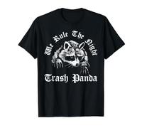 Raccoon We Rule The Night Trash Panda Fur Baby Camiseta gráfica económica, Hombre, Negro, L