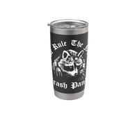 Raccoon We Rule The Night Trash Panda Fur Baby Vaso térmico de acero inoxidable de doble pared