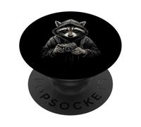 Raccoon Wildlife Trash Panda Forest Cámara Fotógrafo PopSockets PopGrip Adhesivo