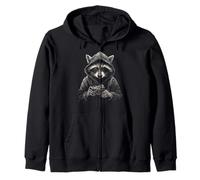 Raccoon Wildlife Trash Panda Forest Cámara Fotógrafo Sudadera con Capucha