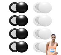 Race Bib Magnets - Marathoner Number Holder, 8 pares Multi-Function Reusable Magnetic Fasteners, Anti-Slip Race Bib Magnets for Running Competition Track Cycling Dance Athlete Sports Racing Training