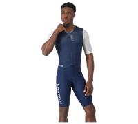 Castelli traje de contrarreloj Saturday Morning Skinsuit S/S azul S