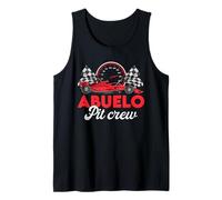 Race Car Abuelo Of The Birthday Boy Camisa, Abuelo Pit Crew Camiseta sin Mangas