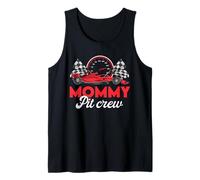 Race Car Mommy Of The Birthday Boy Camisa, Mommy Pit Crew Camiseta sin Mangas