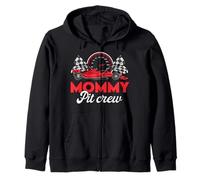 Race Car Mommy Of The Birthday Boy Camisa, Mommy Pit Crew Sudadera con Capucha