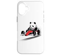 Race Car Panda Awesome Drifting Animal tee and Gear Presents Carcasa para iPhone 16 Plus