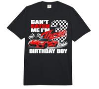 Race Car Racing 3rd Birthday Can’t Catch Me I'm 3 Bday Boy Comfort Colors Adult Heavyweight T-Shirt