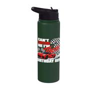 Race Car Racing 3rd Birthday Can’t Catch Me I'm 3 Bday Boy Stainless Steel Insulated Water Bottle