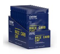 Race Carb Caf, Complemento alimenticio en polvo de Carbs (80 g) y Cafeína (150 mg), Antes y durante actividades deportivas de intensidad media-alta, Sabor Limón, 10 sobres de 80 g, Cetilar Nutrition
