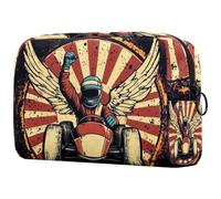 Race Cars on Bright The Racing Track - Bolsa de maquillaje pequeña para mujer, bolsa de almacenamiento de cosméticos con cremallera, bolsa organizadora de accesorios de belleza, Multicolor 07