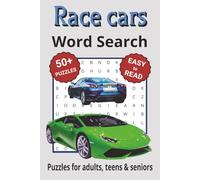 Race Cars Word Search Puzzle Book: Search with Easy to Read Print about Race Cars and More | 6x9 inches, 110 pages | 50+ Puzzles ... Gifts for Vacations, Holidays & Free Times
