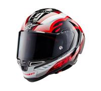 Race Casco Alpinestars Supertech R10 Team Casco Integral de Carbono, Black Carbon Red White, M