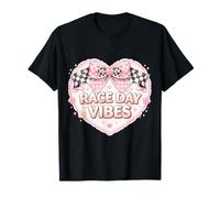 Race Day Vibes - Arco de Coqueta a Cuadros para Mujer y niña Camiseta