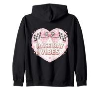 Race Day Vibes - Arco de Coqueta a Cuadros para Mujer y niña Sudadera con Capucha