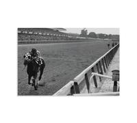 Race Horse Secretariat Wins at Belmont Póster Pintura Decorativa Lienzo Arte de Pared Salón Póster Dormitorio Pintura, Arte de Pared Impresión de Imagen Moderna Decoración de Habitación Familiar 24 x