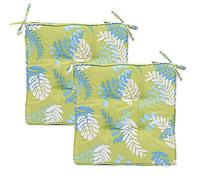 RACE LEAF Cojines para sillas de jardín, almohadillas para asientos al aire libre, almohadillas para sillas de comedor, paquete de 2 patrones, coche, oficina y más