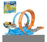 Race Track Set, Construction Toy, Wall-Climbing Car, 360° Rotation Action, Easy To Setup and Portable, Indoor Outdoor Fun, For Kids Travel Events Home, 10.08x9.84x1.97 Inches