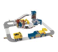 Race Track Toy - 23.62 Inch Interactive Engineering Playset | ABS Creative Kids Track - Colorful Stem Building Kit with Vehicles, Ideal for Christmas and Birthday