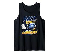 Race You To The Library Funny Reading Book Lover Librarian Camiseta sin Mangas
