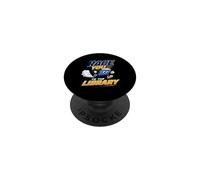 Race You To The Library Funny Reading Book Lover Librarian PopSockets PopGrip Adhesivo