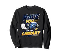 Race You To The Library Funny Reading Book Lover Librarian Sudadera