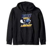Race You To The Library Funny Reading Book Lover Librarian Sudadera con Capucha