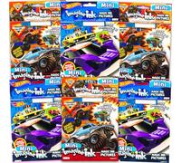 Racecar Magic Ink - Juego de libros para colorear para niños, paquete con 6 libros de tinta Imagine para niños pequeños con Hot Wheels y Monster Jam con bolígrafos de tinta invisibles