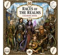 Races of the Realm coloring book: 32 Intricate Illustrations of Fantasy RPG Races for Adults - Elves, Dwarves, Orcs, and Beyond (Coloring Books for the Black Hearted)