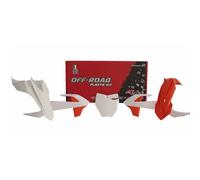 RACETECH Plastic Kit 4 Pieces Ktm Replica White-Orange K -R-KITKTM-O19-500