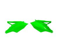 RACETECH Side Number Plate Kawasaki Replica Green Fluo-FIKXFVF0016
