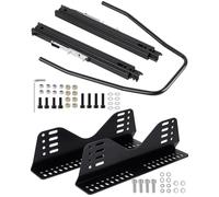 Racewill Soporte universal de asiento de carreras con deslizador de asiento, soporte de montaje lateral, juegos de montaje de riel compatibles con NRG Sparco y más asientos de posventa