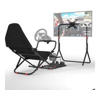 RACGTING Cabina de simulador de carreras con soporte para monitor de TV para G920 G29 G923, cabina de carreras Sim para Thrustmaster T248X T248 T300RS T150 T-GT II, para Fanatec CSL DD/ClubSport DD+