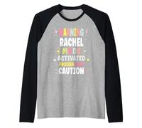 Rachel Personalized Women's Gift Custom Rachel Camiseta Manga Raglan