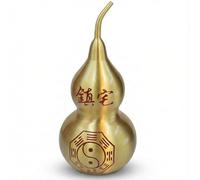 Rachlicy Calabaza de latón Hueco Feng Shui decoración Amuleto de Buena Suerte Colgante Wu Lou para Llaves de Coche Bolso de Viaje