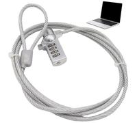 Rachlicy Locket Lock 4ft Combinación de Seguridad Cable de Bloqueo de la computadora portátil con contraseña de 4 dígitos Cable Seguro Ligero portátil para Cuadernos PC