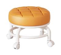 Rachlicy Taburete bajo con Ruedas Giratorio de 360° con Esponja de 10 x 9 x 2 Pulgadas, Taburete Impermeable con Ruedas, bajo Nivel de Ruido, Carga Fuerte, Silla con Minimalista para Usar Zapatos, ha