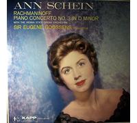 Rachmaninov - Piano Concerto No. 3 in d Minor - Ann Schein / Vienna State Opera Orchestra - Goosens / Kapp LP (Vinyl)