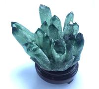 Racimo De Cristal Fantasma Verde, Racimo De Cristal Blanco Verde, Espécimen Mineral, Piedra Extraña, Paisaje Ecológico, Decoración Del Hogar,Racimo De Cristales Verdes 400-500 Gramos